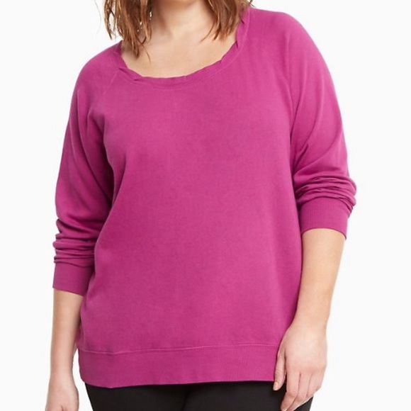 torrid Tops - Torrid 4x Purple Pigment Dye Zip Back Sweatshirt